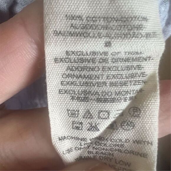 Free People Women's Striped Snap Close Blouse Denim Blue‎ Long Sleeve Size Small - Picture 5 of 7